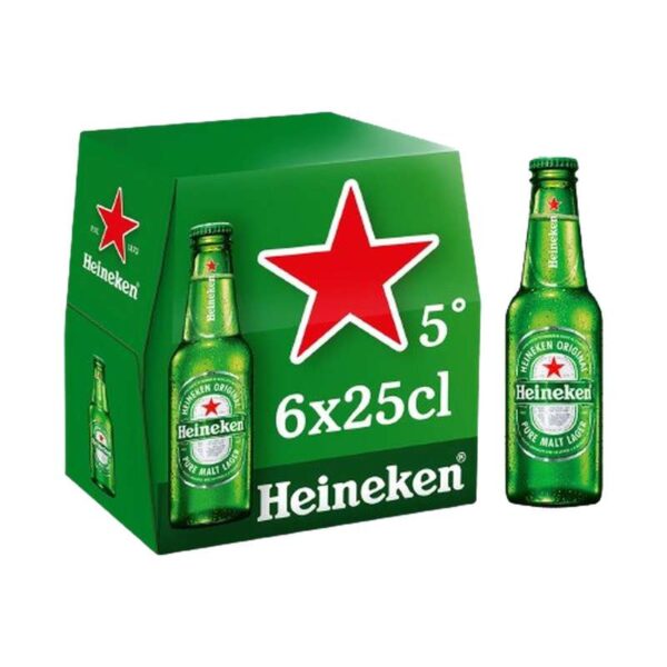 Pack de 6 bière Heineken 25cl